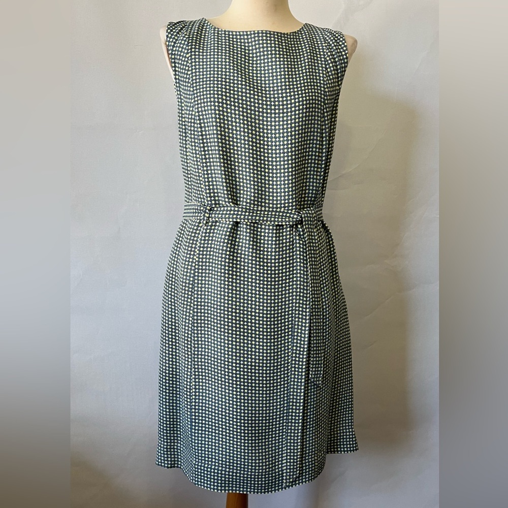 REISS West Getz Print Belted Sleeveless Dress